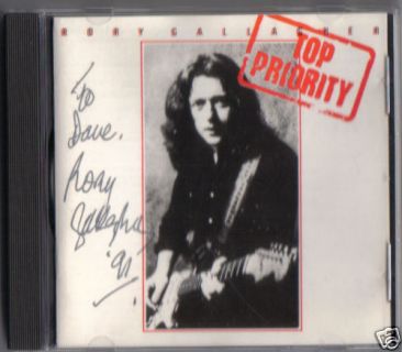 RORY GALLAGHER CD TOP PRIORITY SIGNED GERMAN DEMON 1988